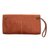 Leather wristlet, 'Easygoing in Sepia' - Leather Envelope Wristlet in Sepia from Java (image 2c) thumbail