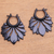 Horn drop earrings, 'Beautiful Petals' - Hand-Carved Flower Horn Drop Earrings from Bali thumbail