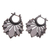 Horn drop earrings, 'Beautiful Petals' - Hand-Carved Flower Horn Drop Earrings from Bali (image 2c) thumbail
