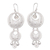 Sterling silver filigree chandelier earrings, 'Fabulous Idea' - Circle Pattern Sterling Silver Filigree Chandelier Earrings (image 2a) thumbail