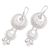 Sterling silver filigree chandelier earrings, 'Fabulous Idea' - Circle Pattern Sterling Silver Filigree Chandelier Earrings (image 2c) thumbail