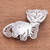 Sterling silver filigree brooch pin, 'Intricate Kitten' - Sterling Silver Filigree Kitten Brooch from Java (image 2b) thumbail