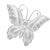 Sterling silver filigree brooch pin, 'Intricate Butterfly' - Sterling Silver Filigree Butterfly Brooch from Java (image 2c) thumbail