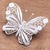 Sterling silver filigree brooch pin, 'Mesmerizing Butterfly' - Butterfly Brooch Crafted from Sterling Silver Filigree (image 2b) thumbail