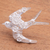Sterling silver filigree brooch pin, 'Intricate Swallow' - Sterling Silver Filigree Swallow Brooch from Java