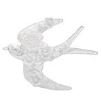 Sterling silver filigree brooch pin, 'Intricate Swallow' - Sterling Silver Filigree Swallow Brooch from Java