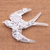 Sterling silver filigree brooch pin, 'Intricate Swallow' - Sterling Silver Filigree Swallow Brooch from Java