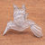 Sterling silver filigree brooch pin, 'Intricate Hummingbird' - Sterling Silver Filigree Hummingbird Brooch from Java thumbail