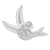 Broche de filigrana de plata de ley, 'Intricate Bird' - Broche de pájaro de filigrana de plata de ley de Java