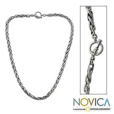 Chain necklace, 'Dragon Bone' - Chain necklace