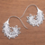 Sterling silver half-hoop earrings, 'Summer Pods' - Pod Motif Sterling Silver Half-Hoop Earrings from Bali (image 2) thumbail