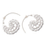 Sterling silver half-hoop earrings, 'Romantic Vines' - Vine Pattern Sterling Silver Half-Hoop Earrings from Bali (image 2c) thumbail