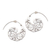 Sterling silver half-hoop earrings, 'Garden Waves' - Sterling Silver Vine Half-Hoop Earrings from Bali thumbail