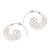Sterling silver half-hoop earrings, 'Wave Crests' - Openwork Sterling Silver Half-Hoop Earrings from Bali