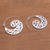 Sterling silver half-hoop earrings, 'Wave Crests' - Openwork Sterling Silver Half-Hoop Earrings from Bali