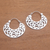 Sterling silver hoop earrings, 'Beautiful Curves' - Openwork Sterling Silver Hoop Earrings from Bali (image 2) thumbail