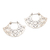 Sterling silver hoop earrings, 'Frilly Fans' - Frilly Sterling Silver Hoop Earrings from Bali thumbail