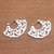 Sterling silver hoop earrings, 'Frilly Fans' - Frilly Sterling Silver Hoop Earrings from Bali (image 2b) thumbail