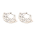 Sterling silver hoop earrings, 'Frilly Fans' - Frilly Sterling Silver Hoop Earrings from Bali (image 2c) thumbail