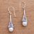 Cultured pearl dangle earrings, 'Mermaid Glow' - Swirl Pattern Cultured Pearl Dangle Earrings from Bali