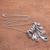 Blautopas-Anhänger-Halskette - Tropfenförmige Halskette mit blauen Topas-Anhängern aus Bali