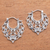 Sterling silver hoop earrings, 'Always Charming' - Swirl Pattern Sterling Silver Hoop Earrings from Bali (image 2) thumbail