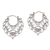 Sterling silver hoop earrings, 'Always Charming' - Swirl Pattern Sterling Silver Hoop Earrings from Bali thumbail