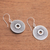 Sterling silver dangle earrings, 'Mesmerizing Rope' - Circular Rope Pattern Sterling Silver Dangle Earrings