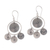 Sterling silver chandelier earrings, 'Mesmerizing Discs' - Circular Sterling Silver Chandelier Earrings from Bali thumbail