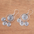 Sterling silver chandelier earrings, 'Mesmerizing Discs' - Circular Sterling Silver Chandelier Earrings from Bali (image 2b) thumbail