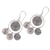 Sterling silver chandelier earrings, 'Mesmerizing Discs' - Circular Sterling Silver Chandelier Earrings from Bali (image 2c) thumbail