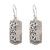 Sterling silver dangle earrings, 'Beautiful Duality' - Wave Pattern Sterling Silver Dangle Earrings from Bali (image 2a) thumbail