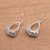 Sterling silver dangle earrings, 'Frame of Happiness' - Openwork Pattern Sterling Silver Dangle Earrings from Bali (image 2b) thumbail