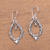 Sterling silver dangle earrings, 'Beautiful Wreath' - Seed Pattern Sterling Silver Dangle Earrings from Bali thumbail