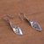 Sterling silver dangle earrings, 'Twisting Swirls' - Twisting Spiral Motif Sterling Silver Dangle Earrings (image 2b) thumbail