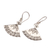 Sterling silver dangle earrings, 'Goddess Fans' - Fan-Shaped Sterling Silver Dangle Earrings from Bali (image 2c) thumbail