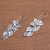 Sterling silver dangle earrings, 'Fantastic Forest' - Leaf-Themed Sterling Silver Dangle Earrings from Bali (image 2b) thumbail