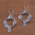 Sterling silver dangle earrings, 'Jepun Garland' - Frangipani Flower Sterling Silver Dangle Earrings from Bali (image 2) thumbail