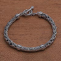 Sterling silver pendant bracelet, Fascinating Curls