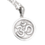 Sterling silver pendant necklace, 'Omkara Disc' - Circular Sterling Silver Om Pendant Necklace from Bali thumbail