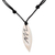 Bone pendant necklace, 'Beautiful Lightning' - Lightning Bolt Bone and Resin Pendant Necklace from Bali (image 2d) thumbail