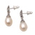 Cultured pearl dangle earrings, 'Classic Buddha's Curl' - Buddha's Curl Cultured Pearl Dangle Earrings from Bali thumbail