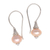 Cultured pearl drop earrings, 'Queen's Legend' - Pink Cultured Pearl Drop Earrings from Bali thumbail