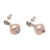 Cultured pearl dangle earrings, 'Pink Buddha's Curls' - Pink Cultured Pearl Dangle Earrings from Bali (image 2d) thumbail