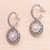 Cultured pearl and garnet dangle earrings, 'Hidden Buddha's Curls' - Reversible Cultured Pearl and Garnet Dangle Earrings