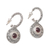 Cultured pearl and garnet dangle earrings, 'Hidden Buddha's Curls' - Reversible Cultured Pearl and Garnet Dangle Earrings (image 2e) thumbail