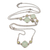 Chalcedony and peridot long station necklace, 'Buddha Gems' - Chalcedony and Peridot Long Station Necklace from Bali (image 2a) thumbail