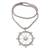 Cultured pearl pendant necklace, 'Buddha's Wheel' - Nautical Cultured Pearl Pendant Necklace from Bali