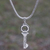 Sterling silver pendant necklace, 'Buddha's Curl Key' - Sterling Silver Key Pendant Necklace from Bali (image 2) thumbail