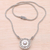 Cultured pearl and garnet pendant necklace, 'Buddha's Gong' - Reversible Cultured Pearl and Garnet Pendant Necklace (image 2c) thumbail